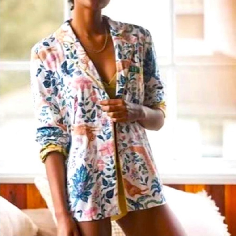 Anthropology Kelly Louise Judd Forest Fable Flannel Pajama Top